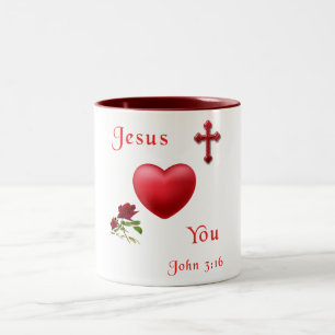 John 3:16 zweifarbige tasse