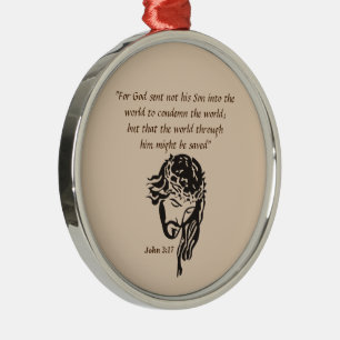 John 3:17 ornament aus metall