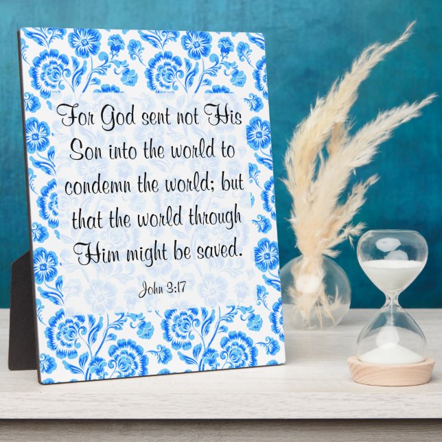 John 3:17  Plaque Fotoplatte (Seite)