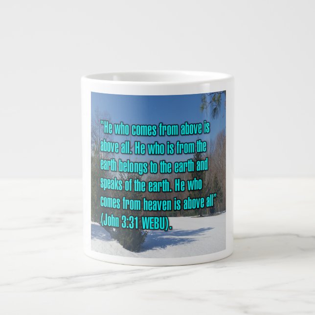 John 3:31 WEBU Mug Jumbo-Tasse (Vorderseite)