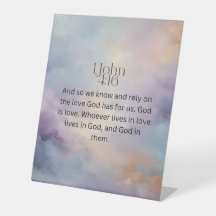 John 4:16 Bibelverse über Wasserfarbdesign