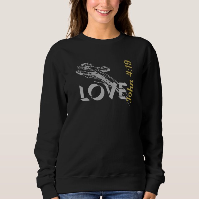 John 4:19 Christlicher T - Shirt "LIEBE" (Vorderseite)