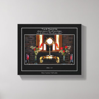 John 6:35 Eucharist "Ich bin das Brot des Lebens.. Leinwanddruck