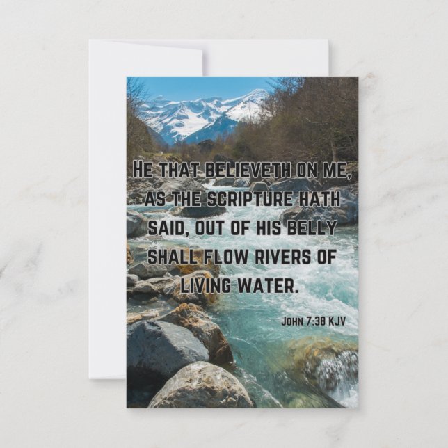 John 7:38 KJV Bible Scripture Pic Begrüßung Karte (Vorderseite)