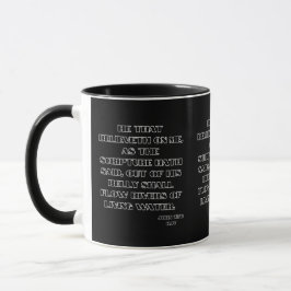 John 7:38 KJV Bible Scripture Two-Tone Tasse