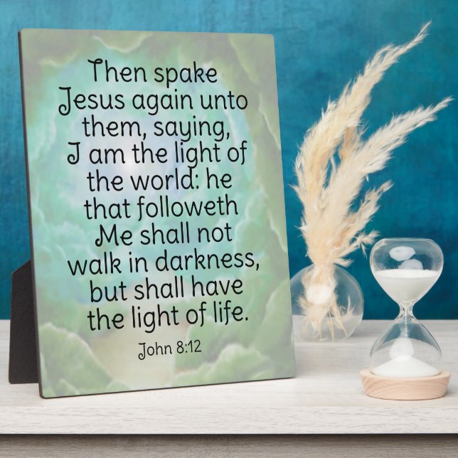 John 8:12 fotoplatte (Seite)