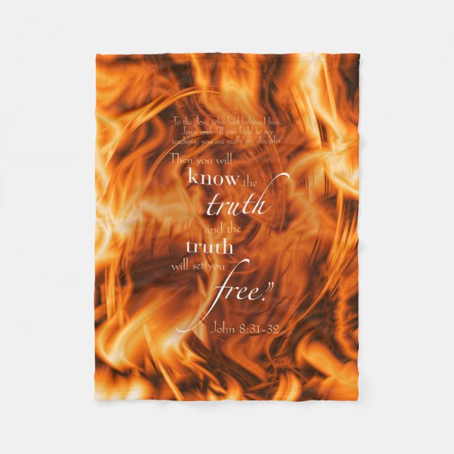 John-8:31 - 32 fleecedecke (Vorderseite)