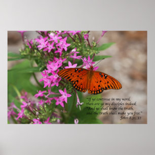 John 8:31 & 32 Scripture Poster