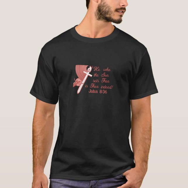 John-8:36 T-Shirt (Vorderseite)