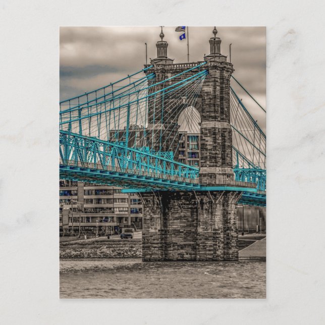 John A Roebling Suspension Bridge 2 Postkarte (Vorderseite)