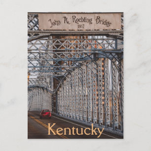 John A. Roebling Suspension Bridge Kentucky USA Postkarte