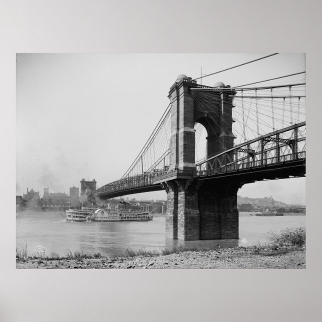 John A. Roebling Suspension Bridge Poster (Vorne)