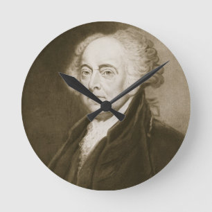 John Adams, 2. Präsident der Vereinigten Staaten Runde Wanduhr
