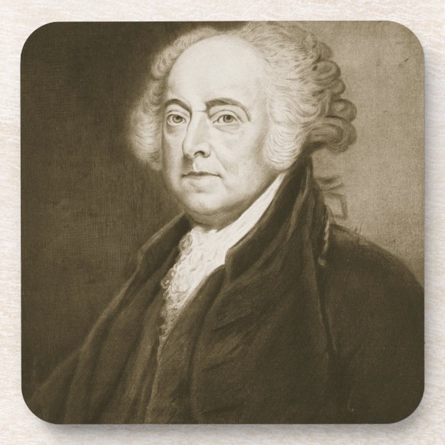 John Adams, 2. Präsident der Vereinigten Staaten Untersetzer (Vorderseite)