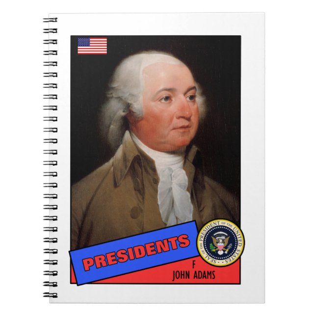 John Adams Baseball Card Notizblock (Vorderseite)