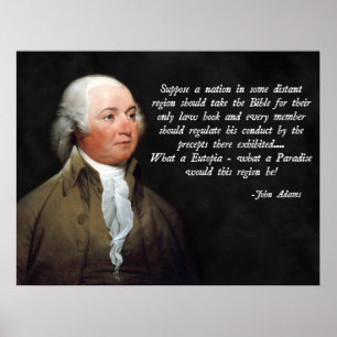 John Adams Bible Zitat Poster