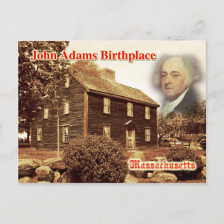 John Adams Birthplace, Massachusetts Postkarte