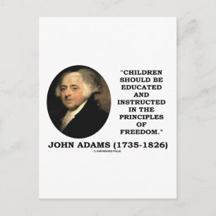 John Adams Children vermittelt die Prinzipien Frei Postkarte