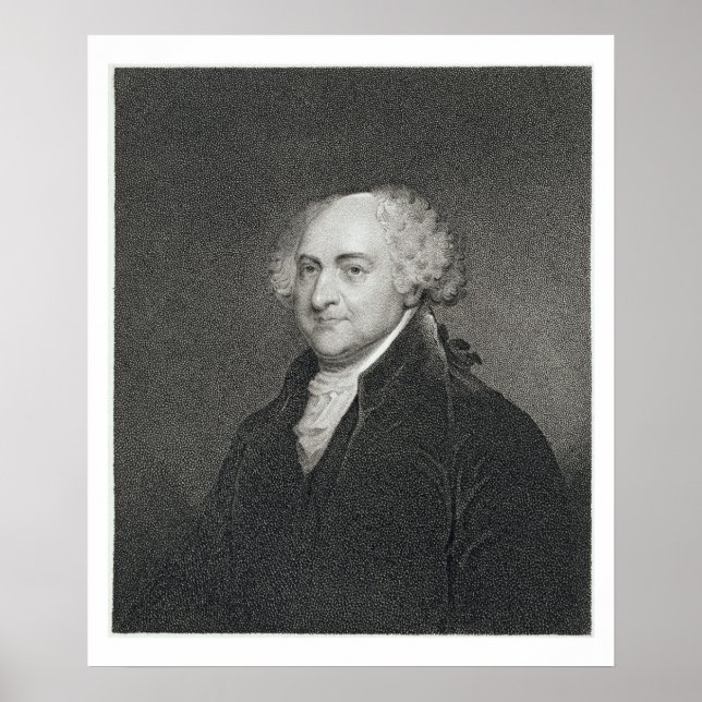 John Adams, eingraviert von James Barton Longacre  Poster (Vorne)