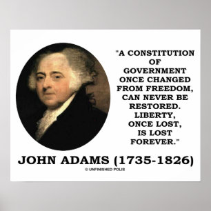 John Adams Liberty einmal verloren ist für immer Z Poster