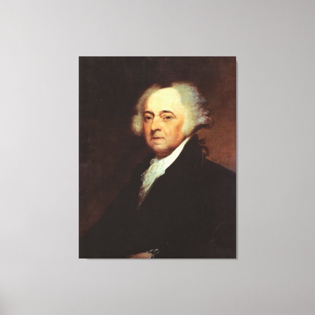 JOHN ADAMS Portrait von Asher B. Durand Print Leinwanddruck (Vorderseite)