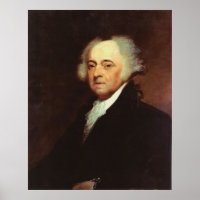 JOHN ADAMS Portrait von Asher B. Durand Print