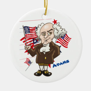 John Adams und Thomas Jefferson Keramik Ornament