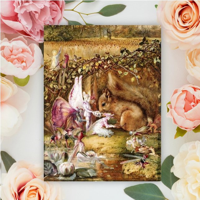 John Anster Fitzgerald - Das verwundete Eichhörnch Postkarte (Von Creator hochgeladen)