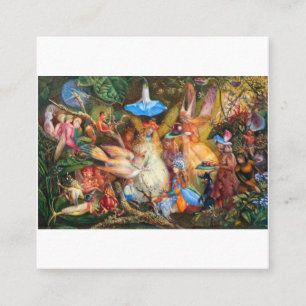 John Anster Fitzgerald The Fairies Favorite 1860 Quadratische Visitenkarte