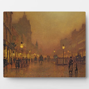 John Atkinson Grimshaw A Street at Night (Öl on Fotoplatte
