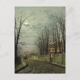 John Atkinson Grimshaw - A Wintry Moon Postkarte