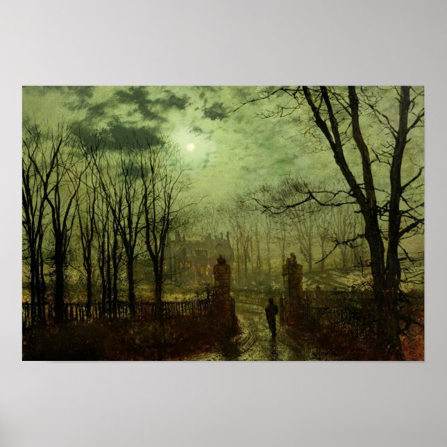 John Atkinson Grimshaw - Am Park Gate Poster (Vorne)