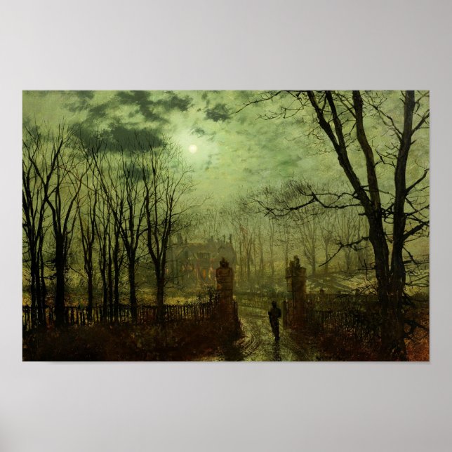John Atkinson Grimshaw - Am Park Gate Poster (Vorne)