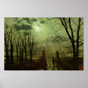 John Atkinson Grimshaw - am Park-Tor Poster