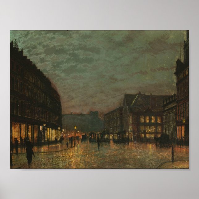 John Atkinson Grimshaw - Boar Lane, Leeds Poster (Vorne)