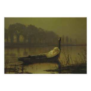 John Atkinson Grimshaw - Die Dame von Shalott Fotodruck