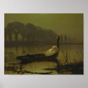 John Atkinson Grimshaw - Die Dame von Shalott Poster