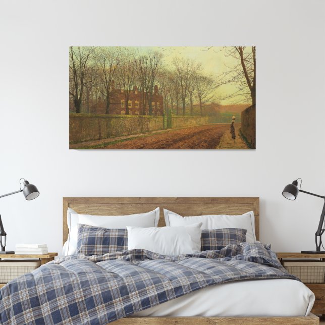 John Atkinson Grimshaw - Die Rookery Leinwanddruck (Insitu (Schlafzimmer))