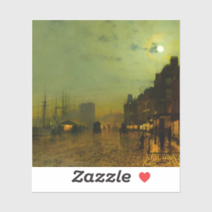 John Atkinson Grimshaw Glasgow Docks Aufkleber