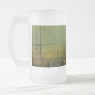 John Atkinson Grimshaw Glasgow Docks Mattglas Bierglas