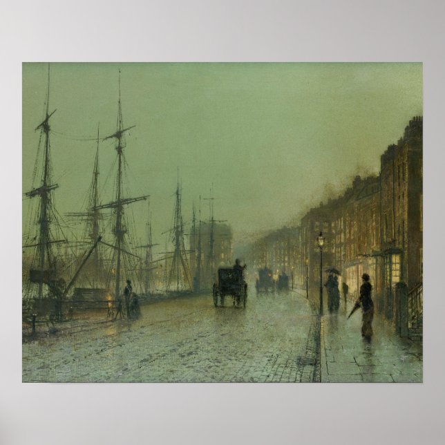 John Atkinson Grimshaw - Glasgow Docks Poster (Vorne)