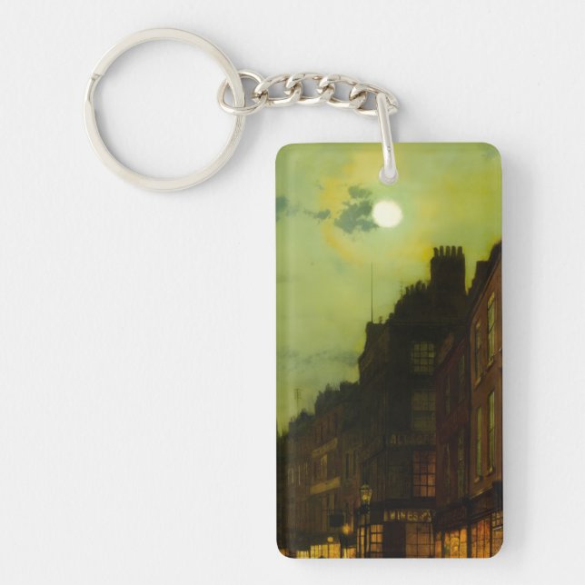 John Atkinson Grimshaw Glasgow Docks Schlüsselanhänger (Vorderseite)