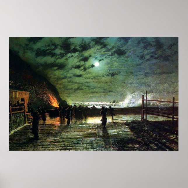 John Atkinson Grimshaw in Peril Poster (Vorne)