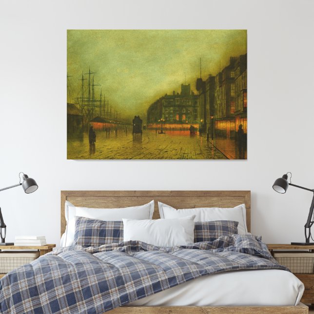 John Atkinson Grimshaw - Liverpool Docks  Leinwanddruck (Insitu (Schlafzimmer))