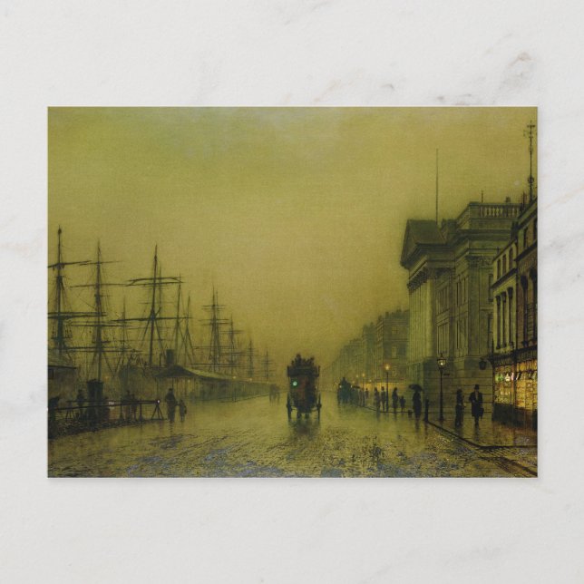John Atkinson Grimshaw | Liverpool Docks Zoll H Postkarte (Vorderseite)