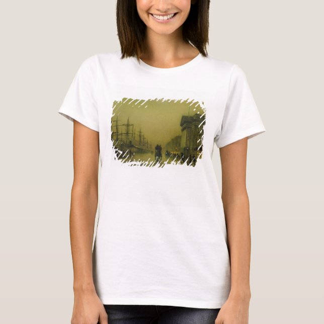 John Atkinson Grimshaw | Liverpool Docks Zoll H T-Shirt (Vorderseite)