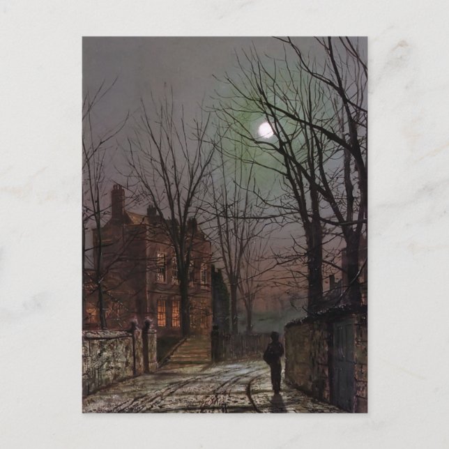 John Atkinson Grimshaw - Moonlight Postkarte (Vorderseite)
