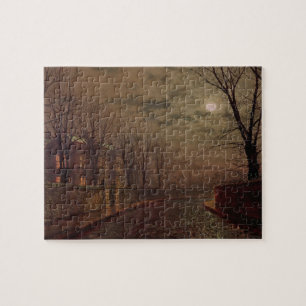 John Atkinson Grimshaw  Moonlit Street Scene, 188 Puzzle