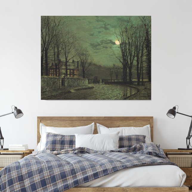 John Atkinson Grimshaw - November Moonlight  Leinwanddruck (Insitu (Schlafzimmer))
