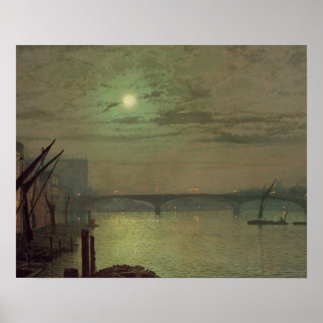 John Atkinson Grimshaw | Southwark Bridge, 1882 (o Poster (Vorne)